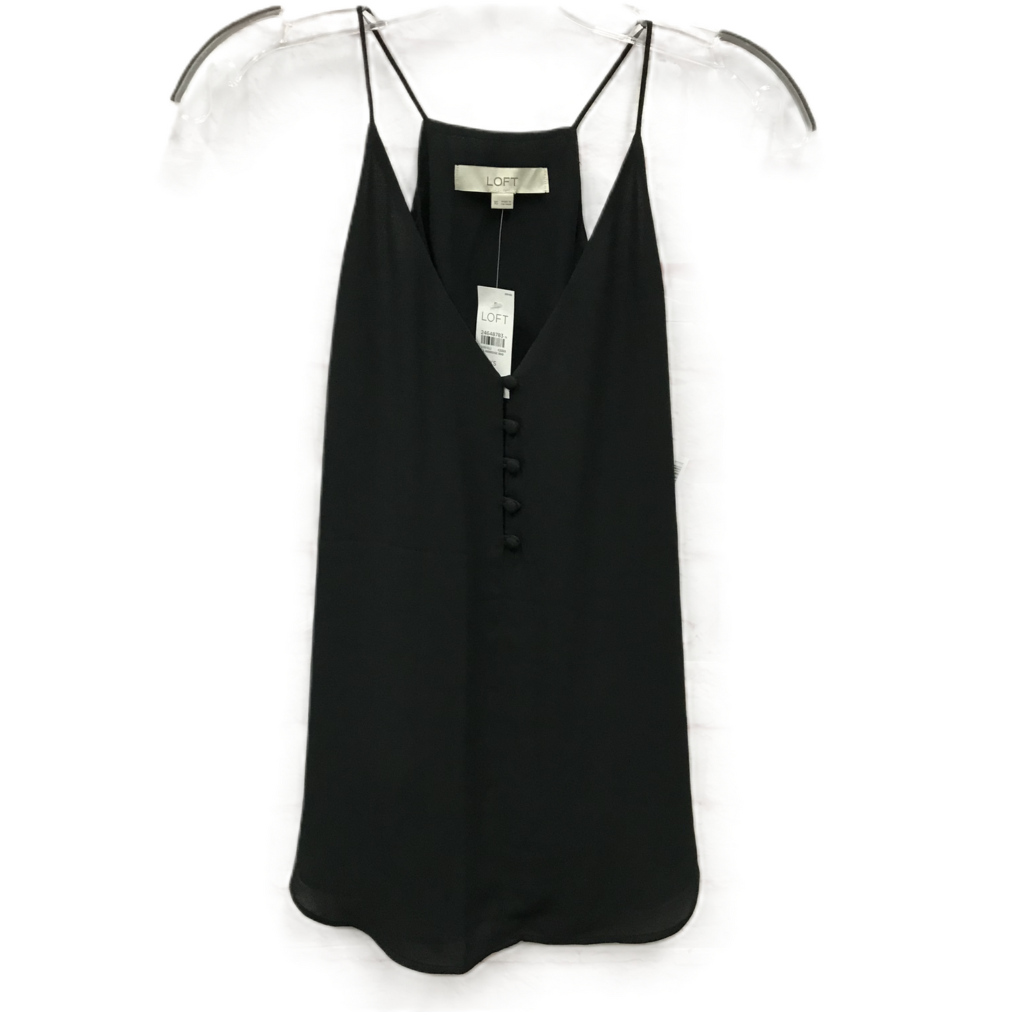 Black Top Sleeveless By Loft, Size: Xs