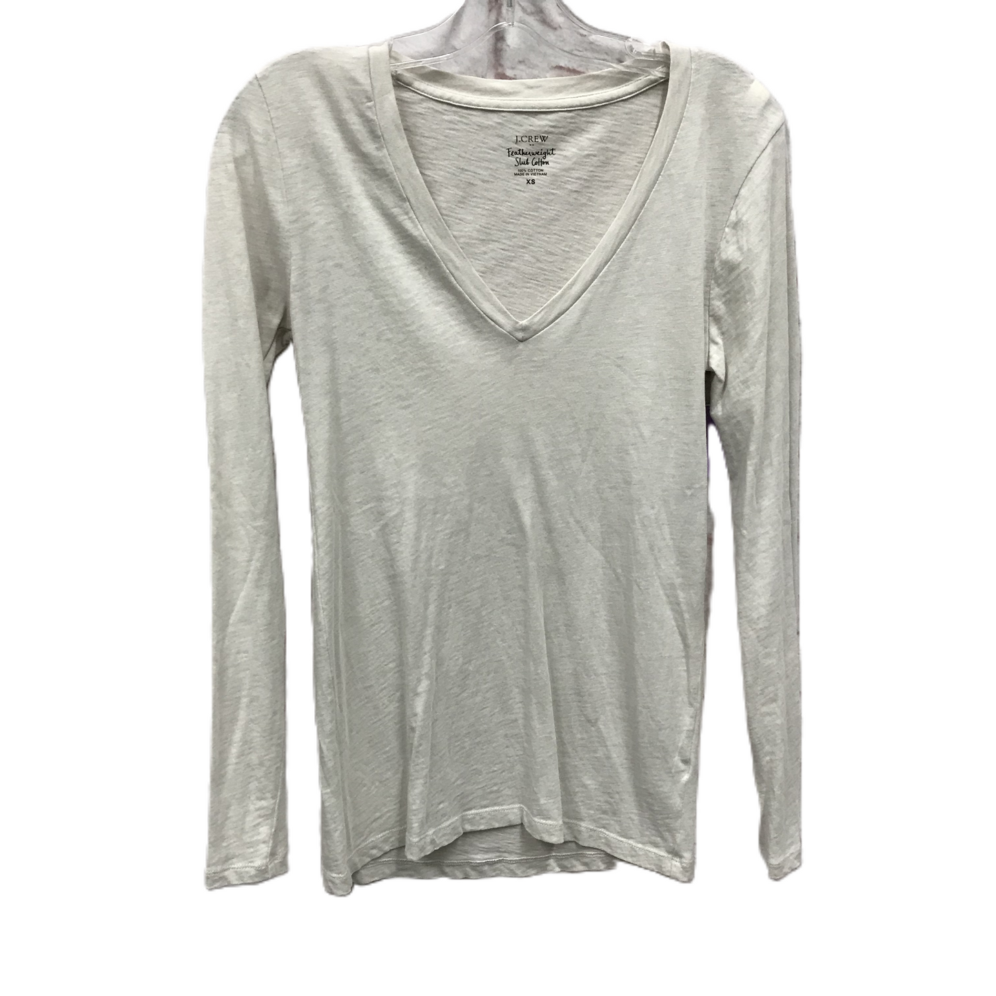 Grey Top Long Sleeve Basic By J. Crew, Size: Xs