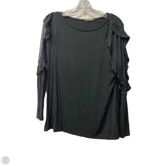 Top Long Sleeve By Cha Cha Vente In Black, Size: S