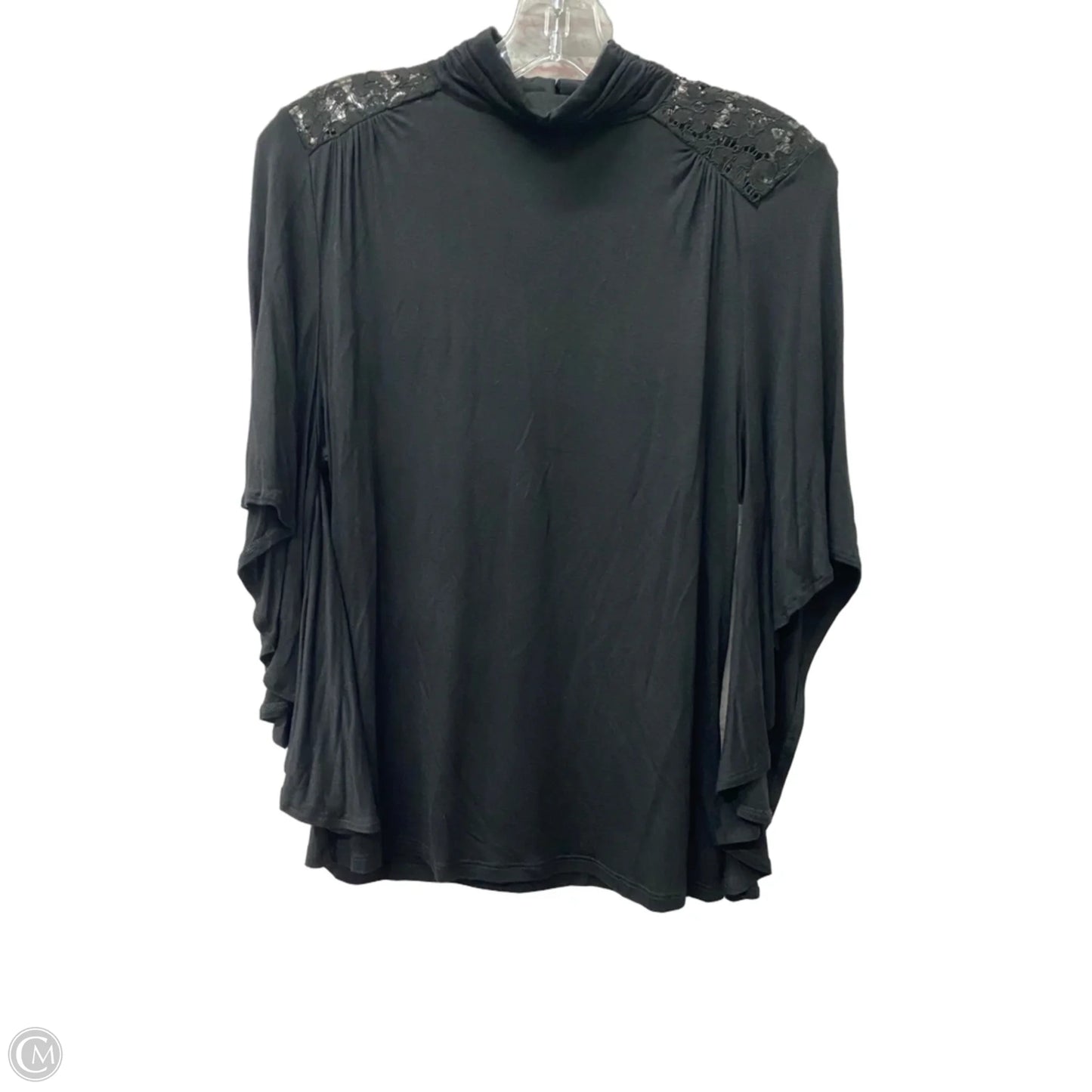 Top Long Sleeve By Adrianna Papell In Black, Size: M