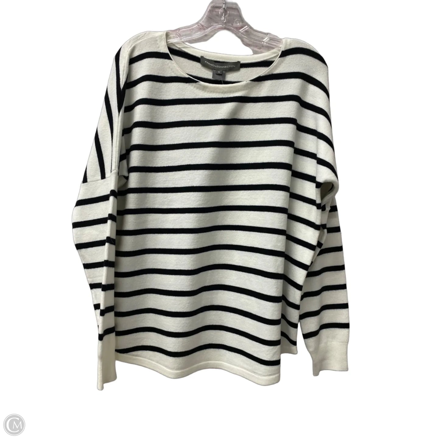 Sweater By French Connection In Black & White, Size: M