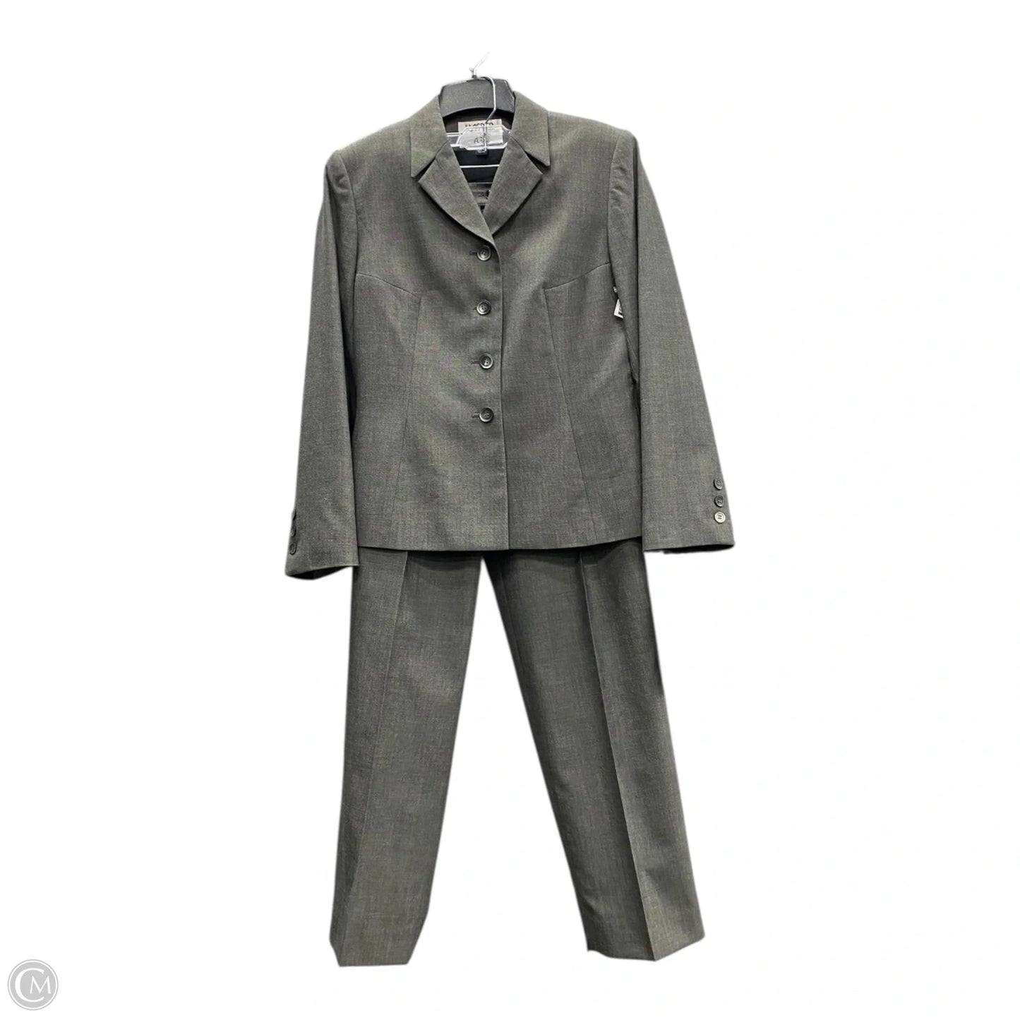 Pants Suit 2pc By Kasper In Grey, Size: 8