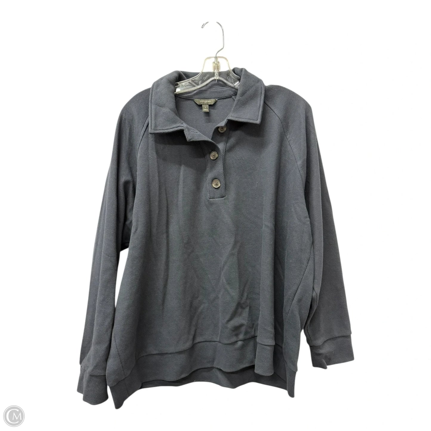 Top Long Sleeve By Banana Republic In Navy, Size: L