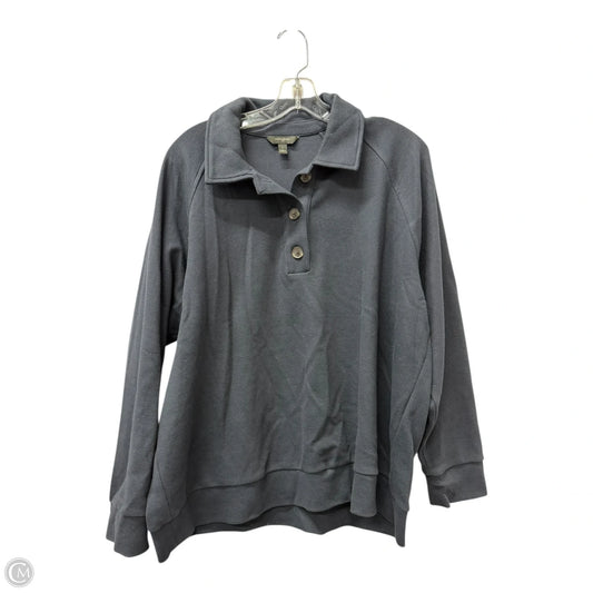 Top Long Sleeve By Banana Republic In Navy, Size: L