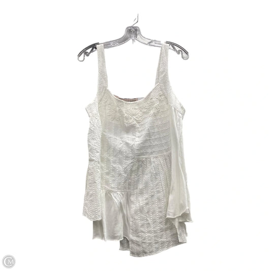 Top Sleeveless By lika In White, Size: L