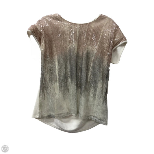 Top Short Sleeve By Chicos In Tan, Size: M