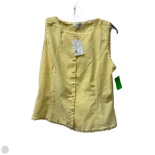 Top Sleeveless By Studio In Yellow, Size: L