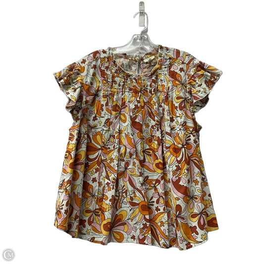 Top Short Sleeve By Ana In Orange, Size: 2x
