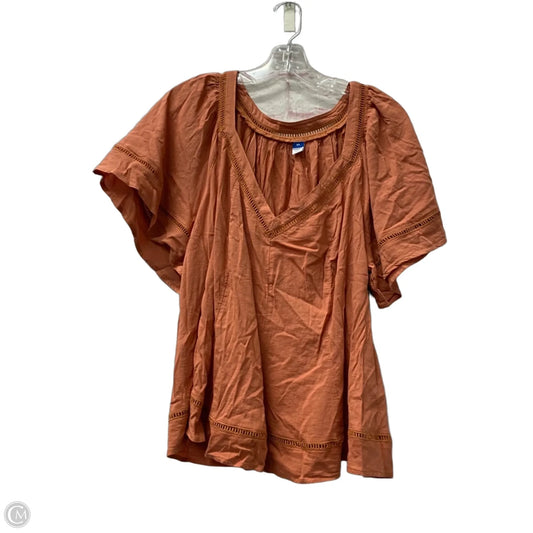 Top Short Sleeve By Old Navy In Orange, Size: 2x