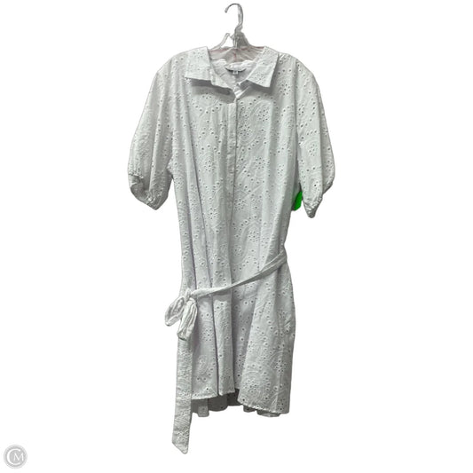 Dress Casual Short By Ophelia Roe In White, Size: 3x