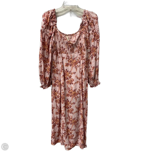 Dress Casual Midi By Free People In Pink, Size: S