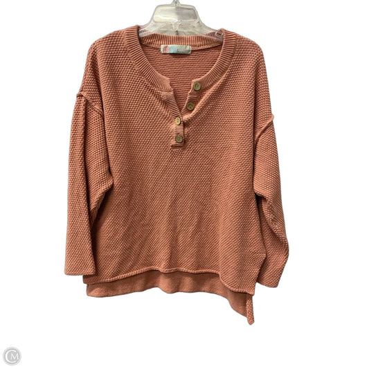 Top Long Sleeve By Free People In Orange, Size: S