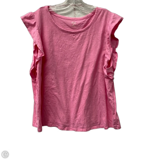 Top Short Sleeve By Ana In Pink, Size: 1x