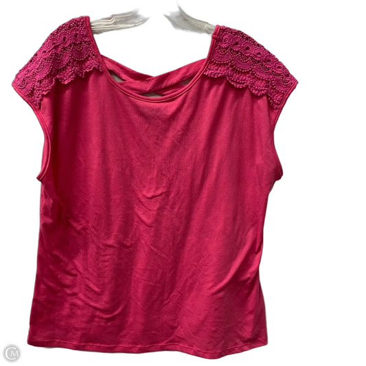 Top Short Sleeve By Alison Andrew’s In Pink, Size: Xl