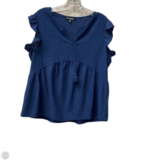 Top Short Sleeve By Steve Madden In Blue, Size: Xl