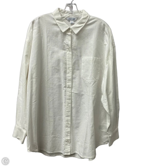 Top Long Sleeve By Old Navy In White, Size: L