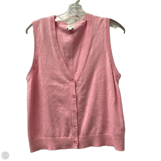 Vest Sweater By J. Crew In Pink, Size: L
