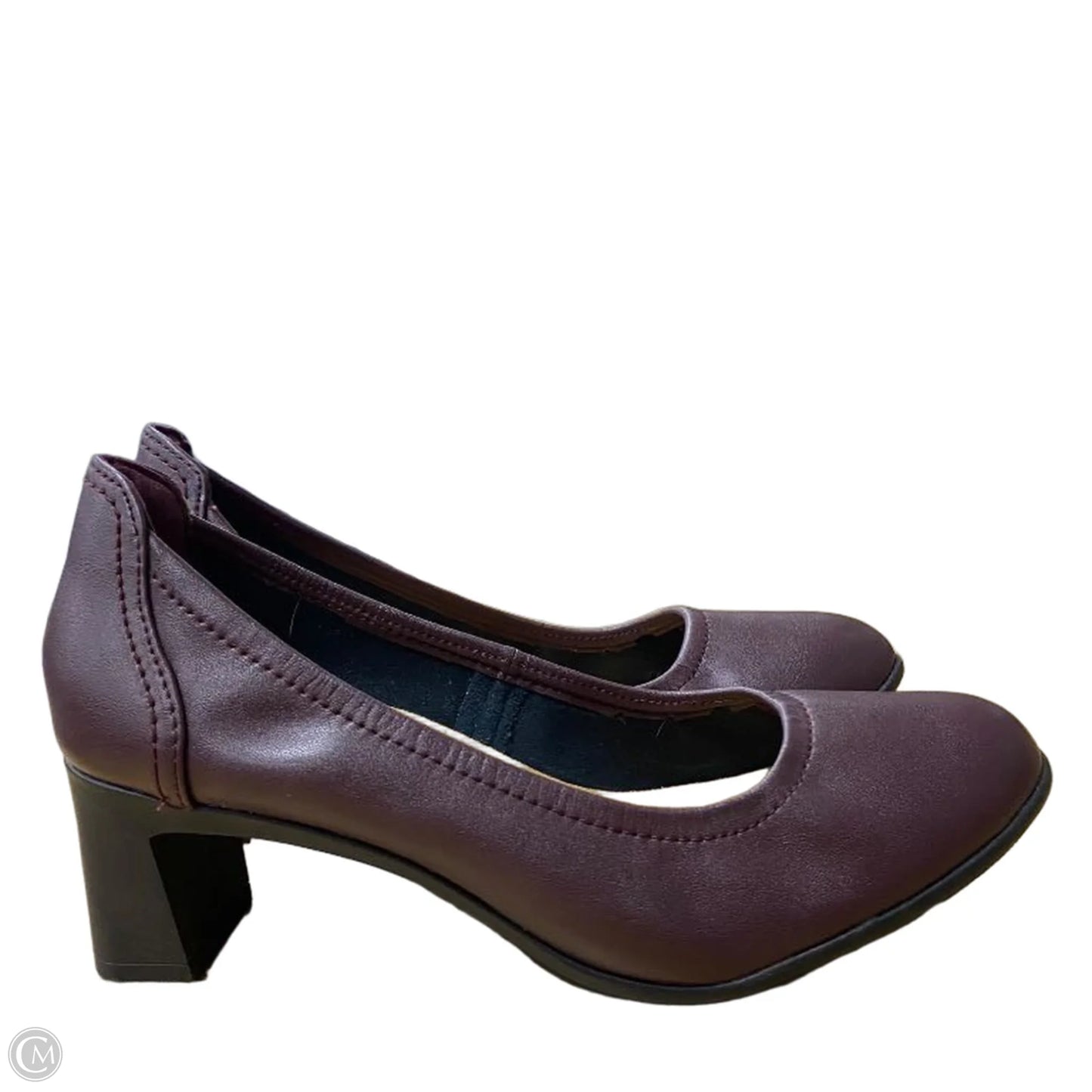 Shoes Heels Block By Clarks In Brown, Size: 8.5
