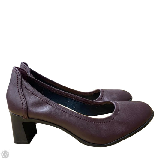 Shoes Heels Block By Clarks In Brown, Size: 8.5