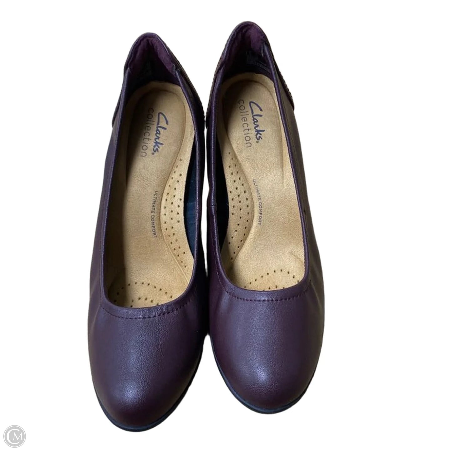 Shoes Heels Block By Clarks In Brown, Size: 8.5