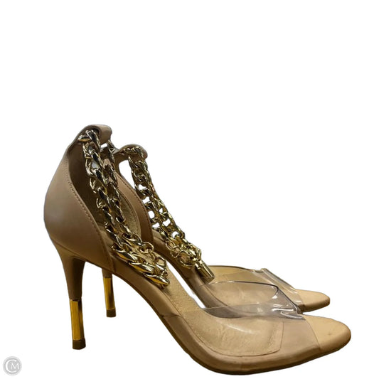 Sandals Heels Stiletto By Carvela In Tan, Size: 6.5
