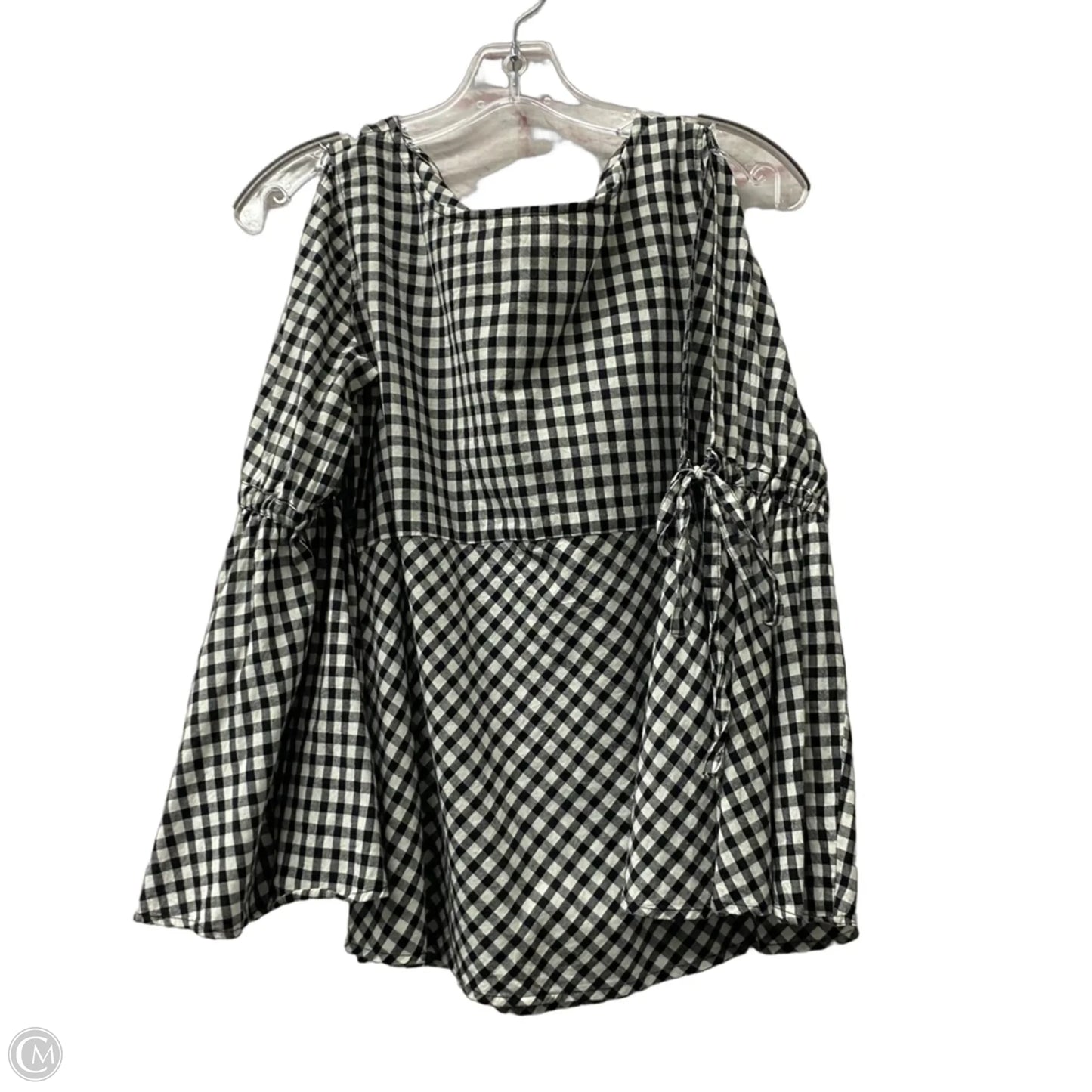 Top Long Sleeve By Loft In Black & White, Size: Xxsp
