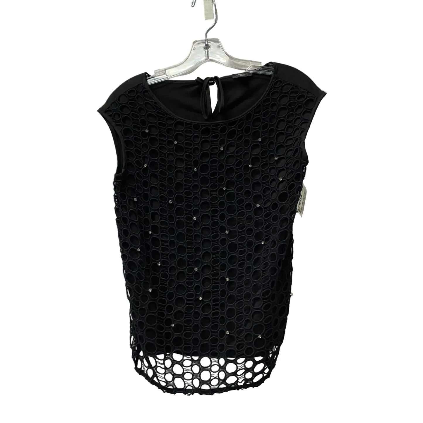 Top Sleeveless By Ann Taylor In Black, Size: Xsp