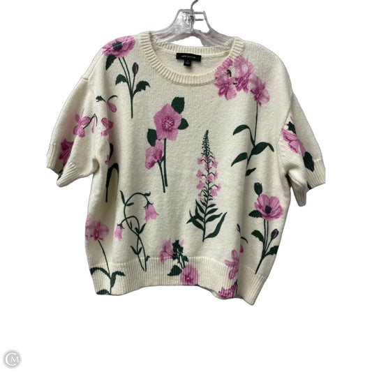 Sweater Short Sleeve By Ann Taylor In Ivory, Size: Lp