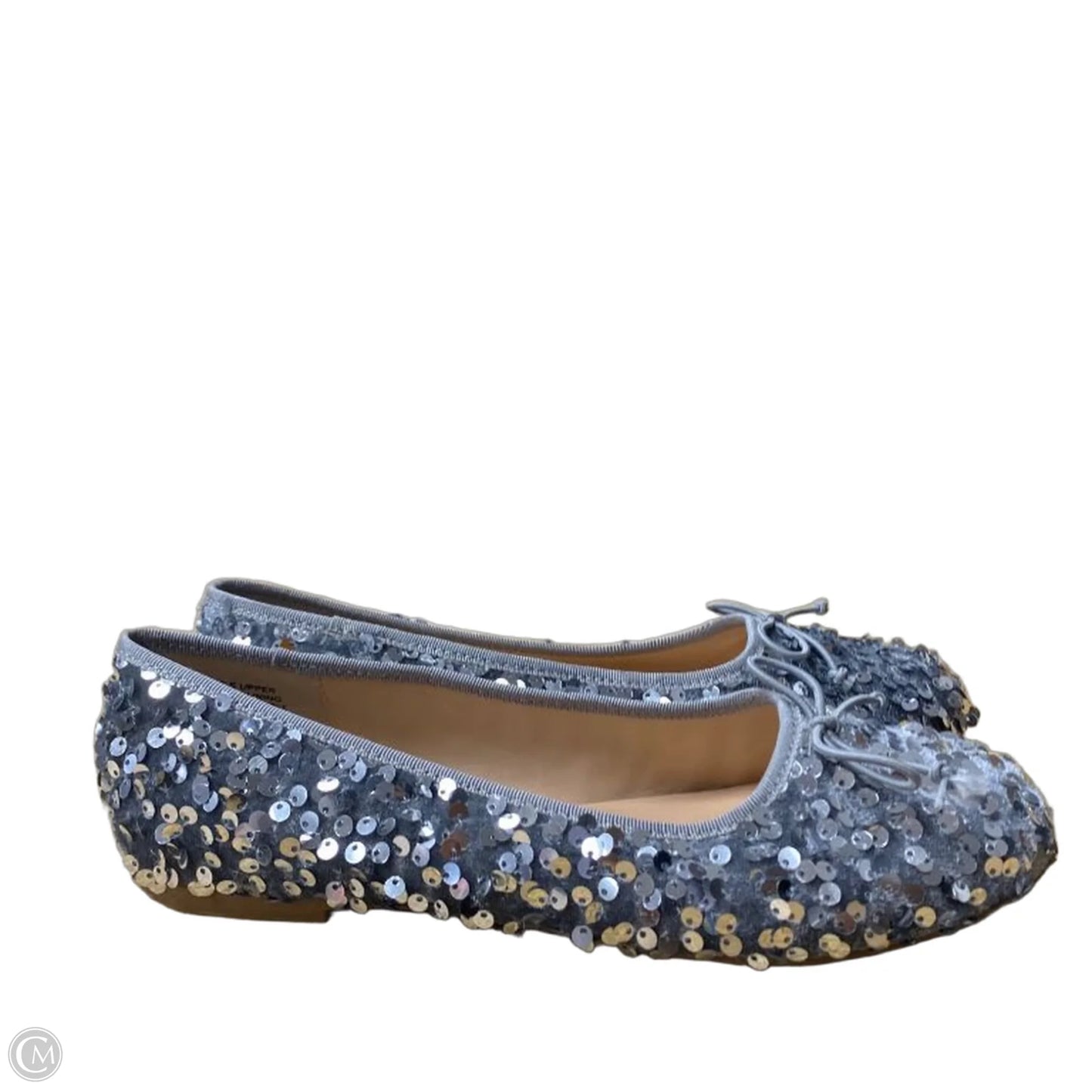 Shoes Flats By Loft In Silver, Size: 6