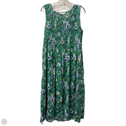 Dress Casual Midi By Croft And Barrow In Green, Size: Xl
