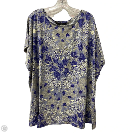 Top Short Sleeve Basic By Dg2 In Blue, Size: 3x