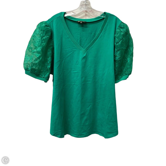 Top Short Sleeve By Dg2 In Green, Size: 3x