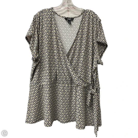 Top Short Sleeve By Dennis Basso Qvc In White, Size: 3x