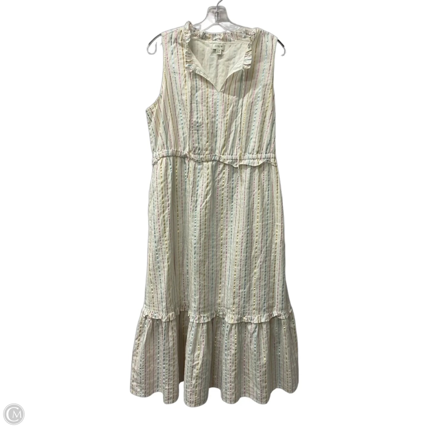 Dress Casual Maxi By J. Crew In White, Size: L