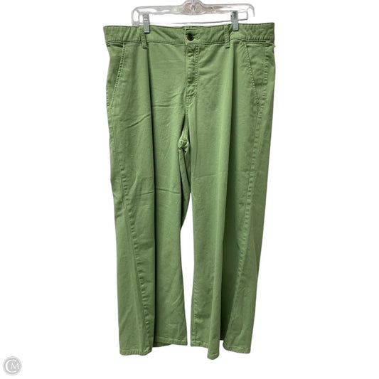Pants Wide Leg By St Johns Bay In Green, Size: 18