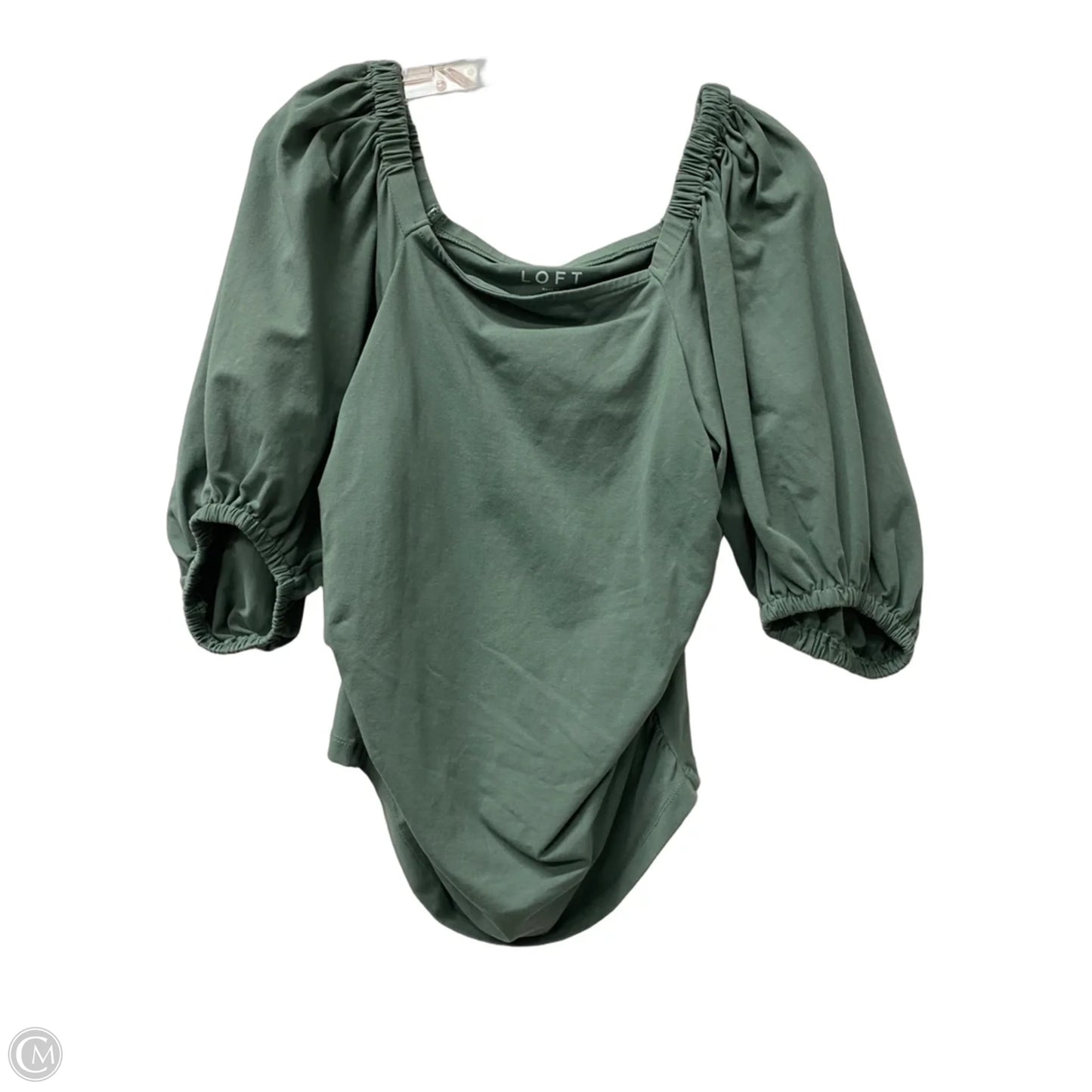 Top Short Sleeve By Loft In Green, Size: L