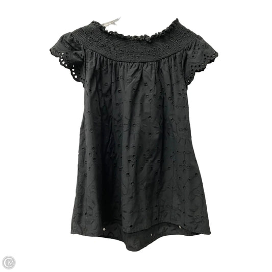 Top Short Sleeve By Loft In Black, Size: Mp