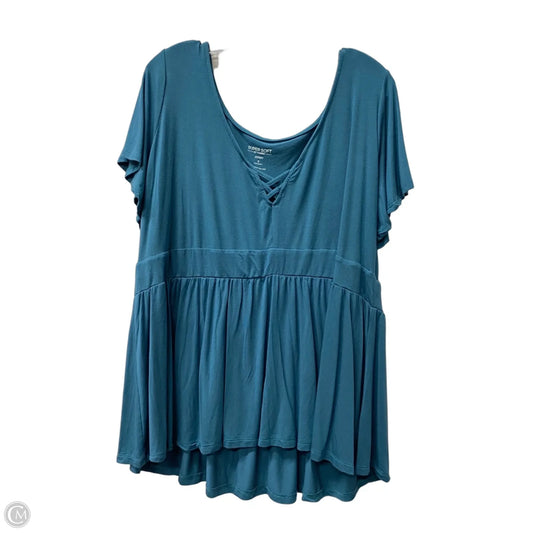 Top Short Sleeve By Torrid In Blue, Size: 3x