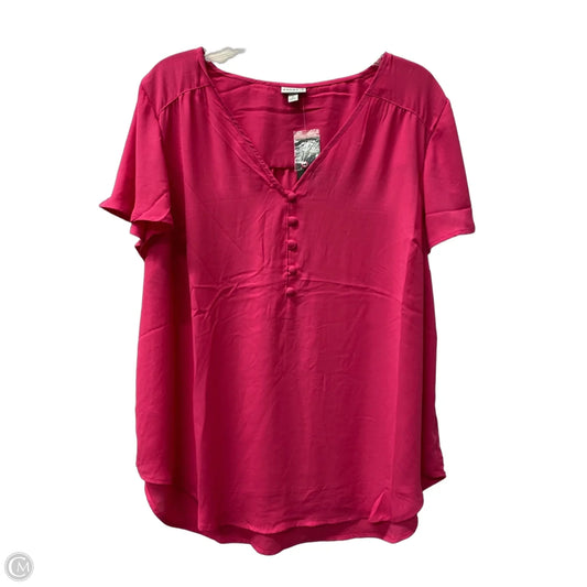 Top Short Sleeve By Torrid In Pink, Size: 2x