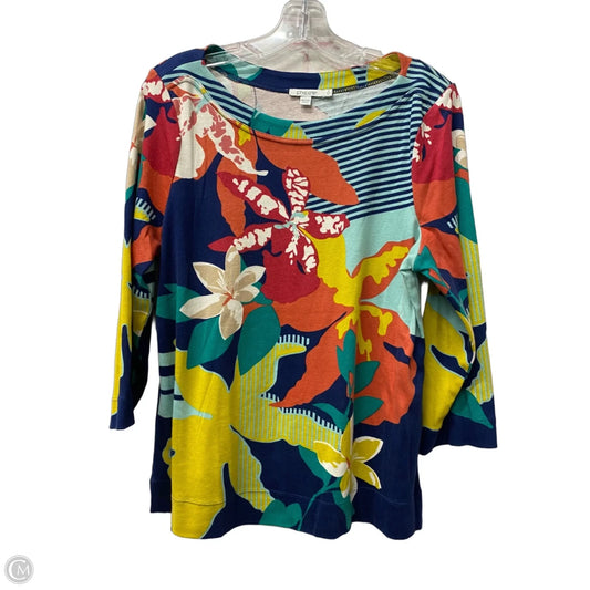 Top Long Sleeve By Chicos In Multi-colored, Size: L