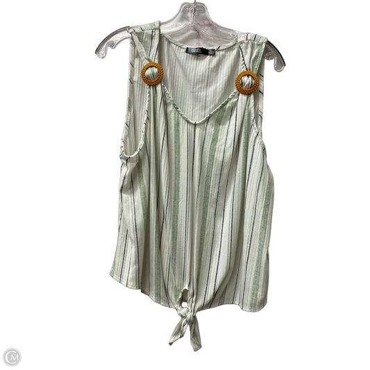 Top Sleeveless By Cure In Green, Size: 2x