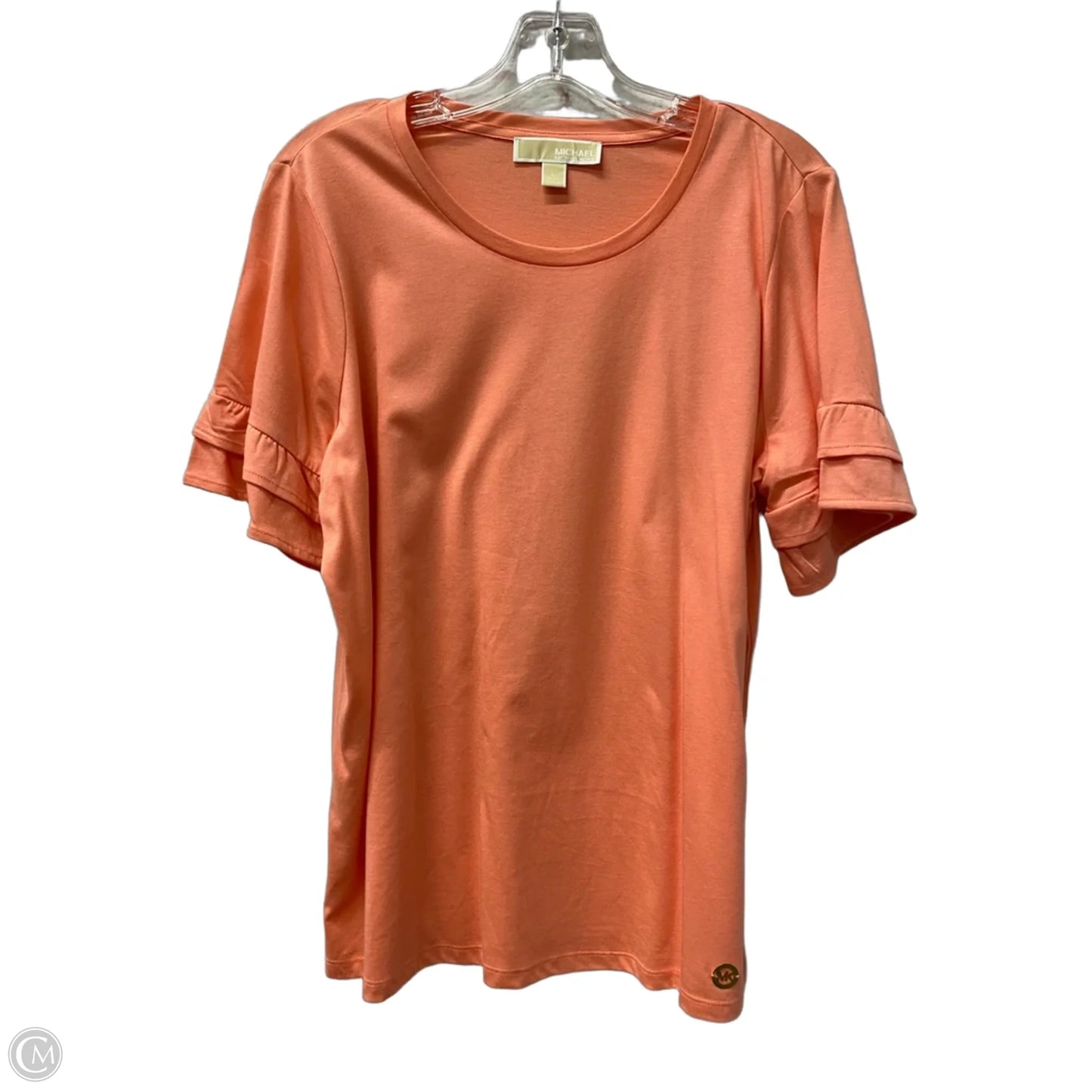 Top Short Sleeve By Michael By Michael Kors In Orange, Size: L