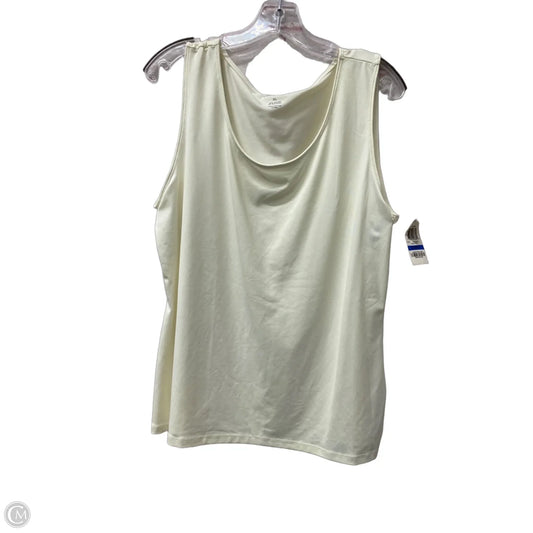 Top Sleeveless Basic By Charter Club In Cream, Size: Xl
