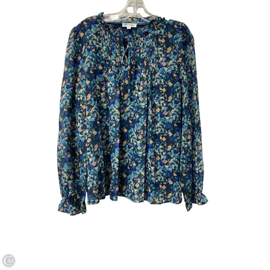 Top Long Sleeve By Cme In Blue, Size: L