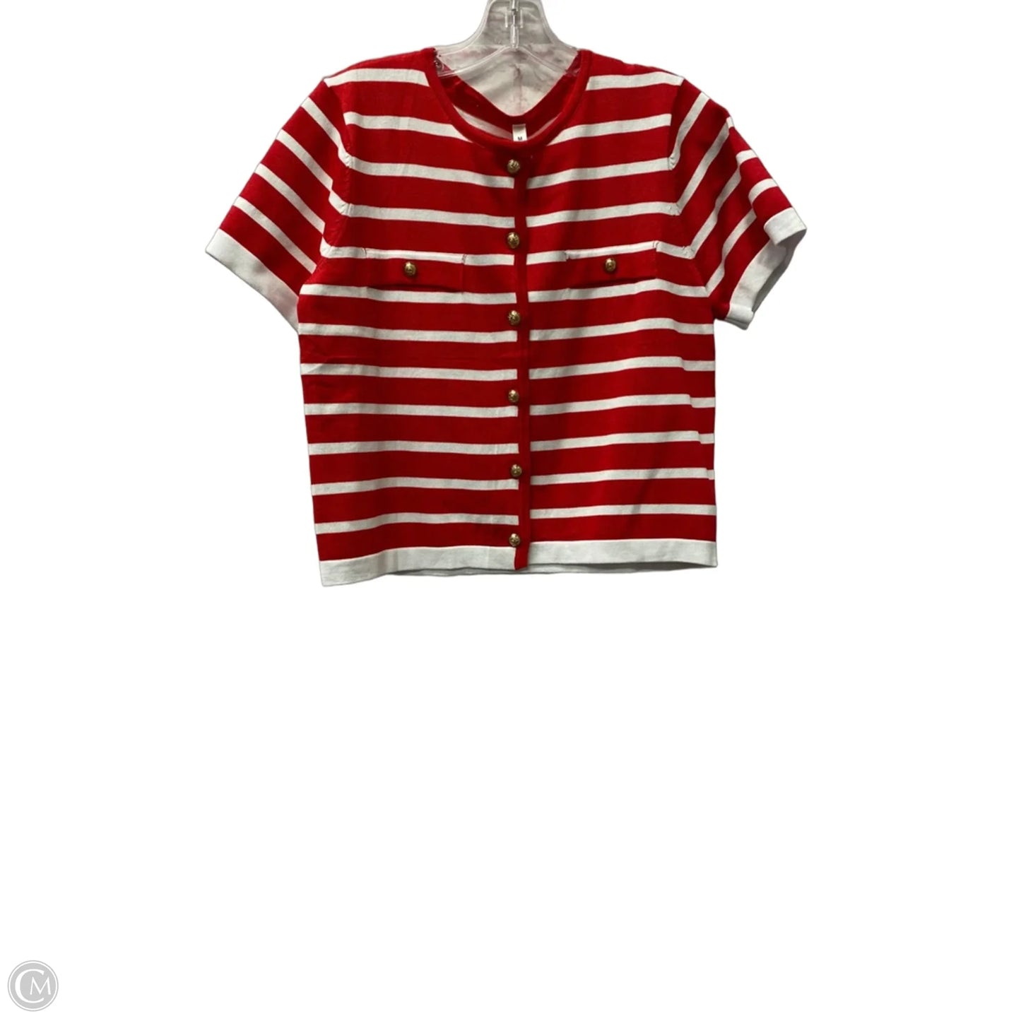 Top Short Sleeve By Cme In Red, Size: M