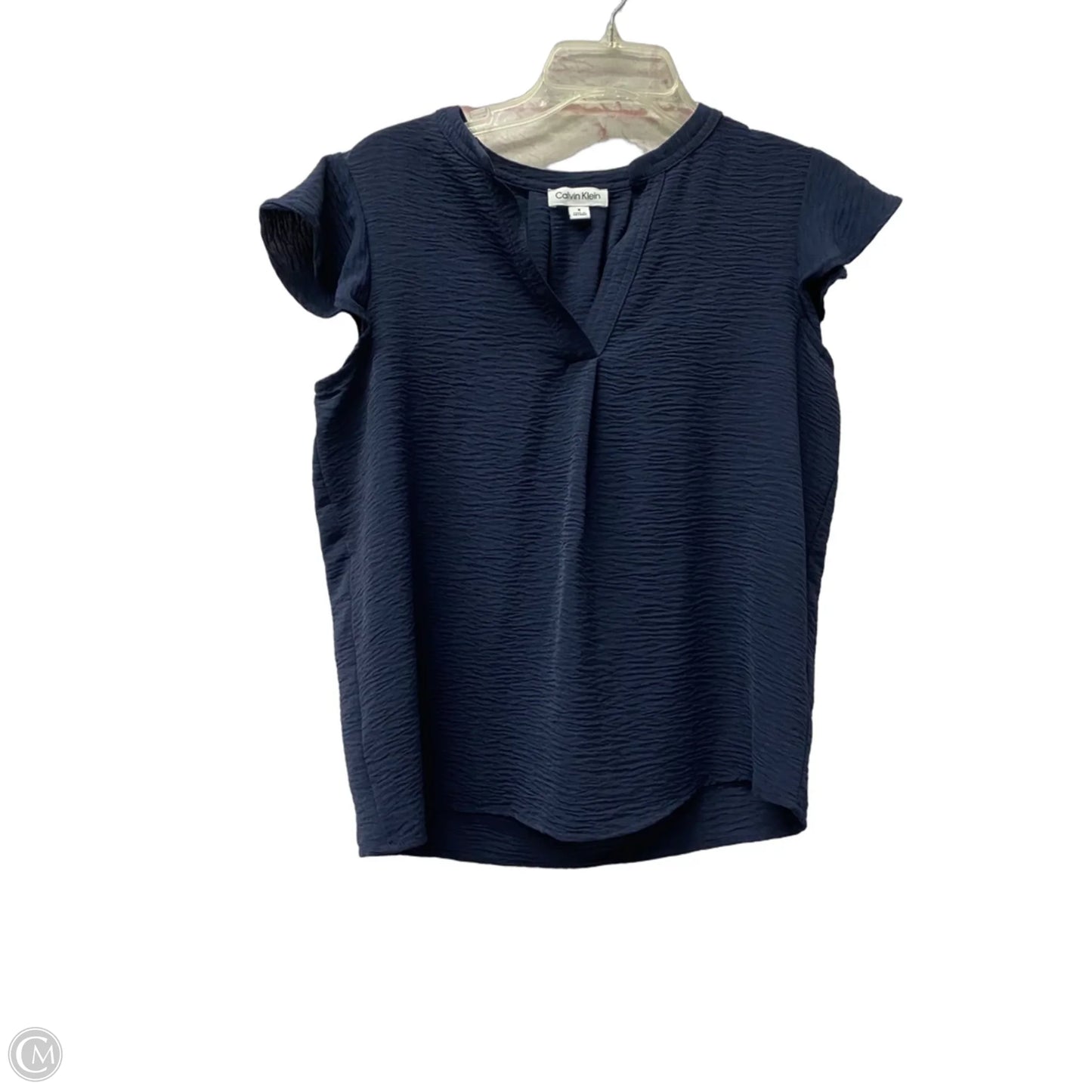 Top Short Sleeve By Calvin Klein In Blue, Size: S