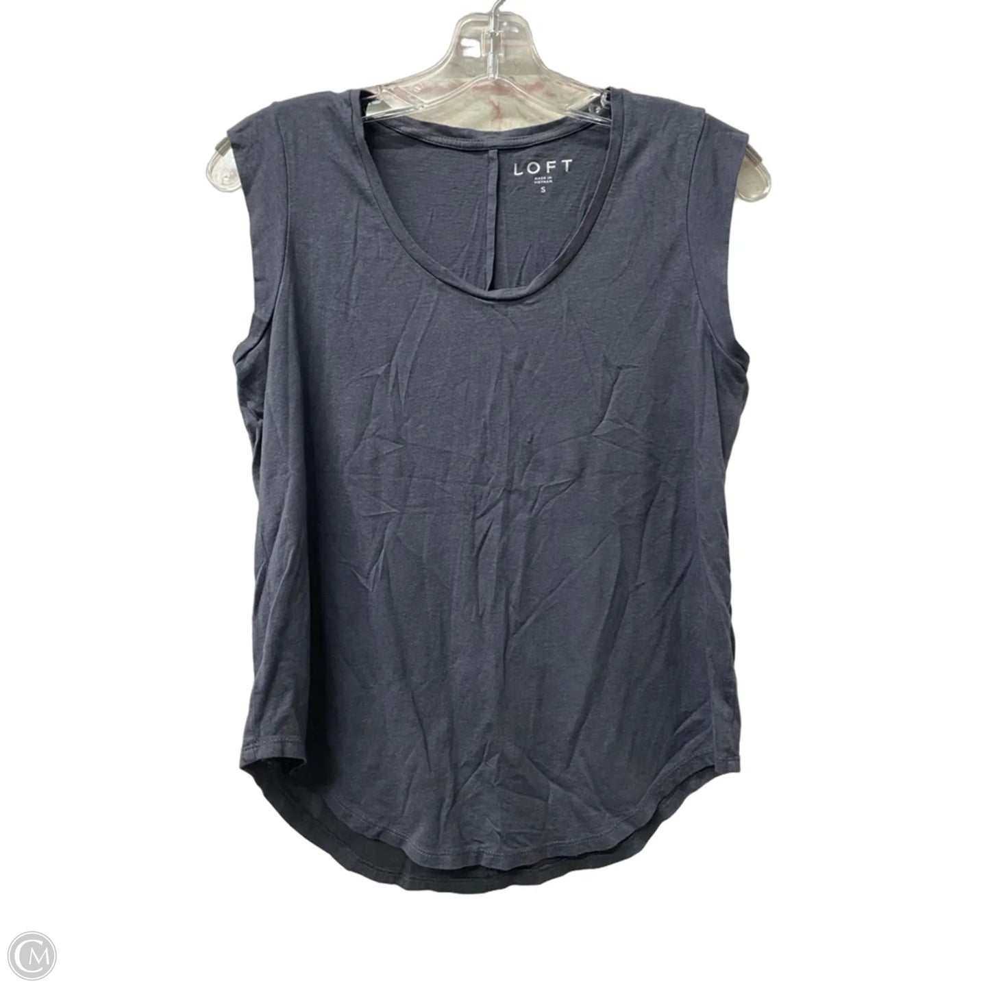 Top Short Sleeve By Loft In Grey, Size: S