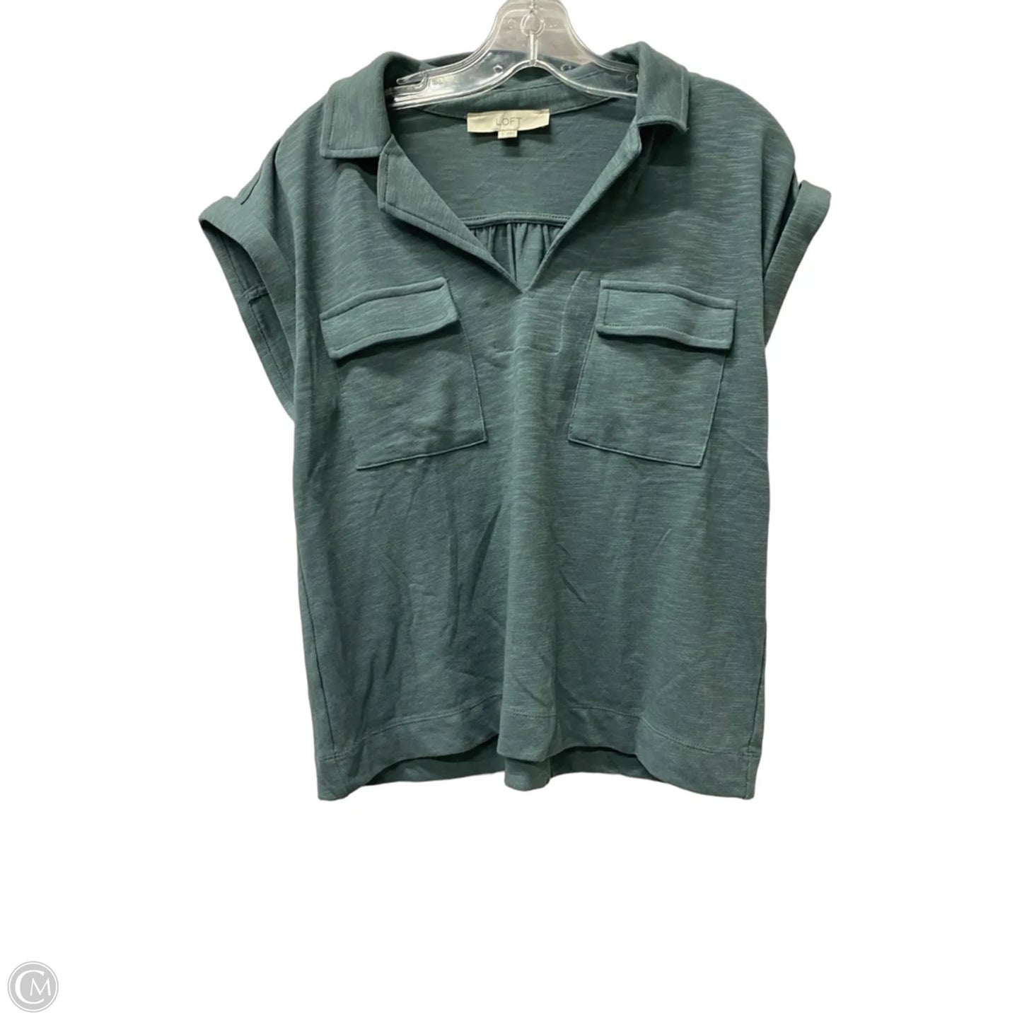 Top Short Sleeve By Loft In Green, Size: S
