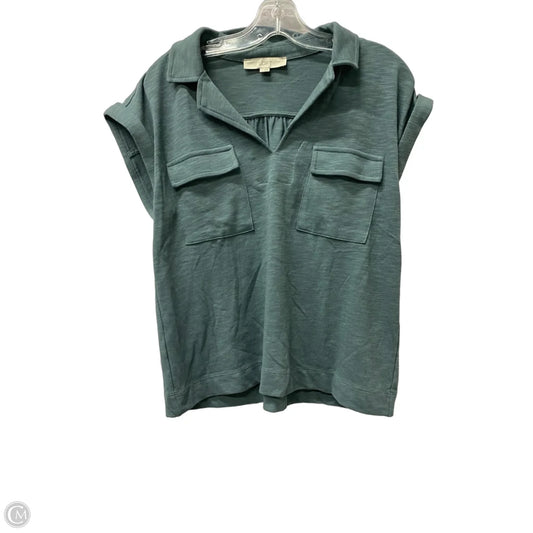 Top Short Sleeve By Loft In Green, Size: S
