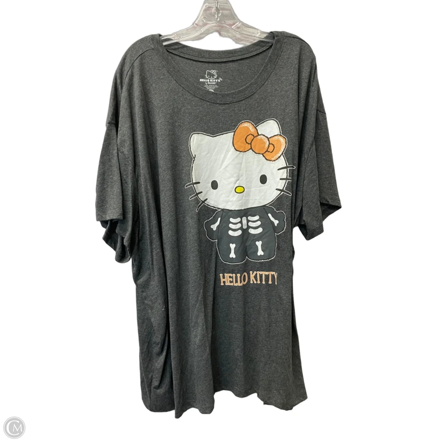 Top Short Sleeve Basic By Cme In Grey, Size: 4x